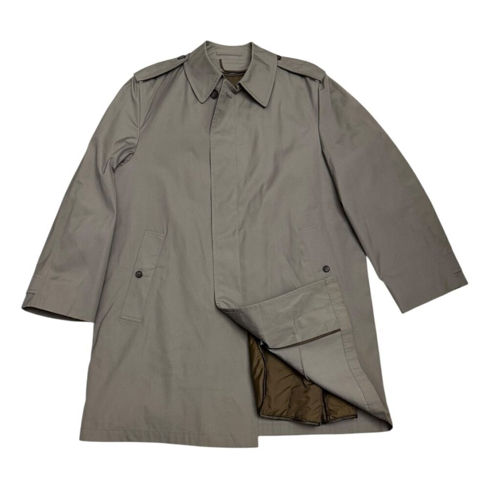 LONDON FOG Vintage Tan Luxury Designer Casual Winter Trench Coat Mens 40R